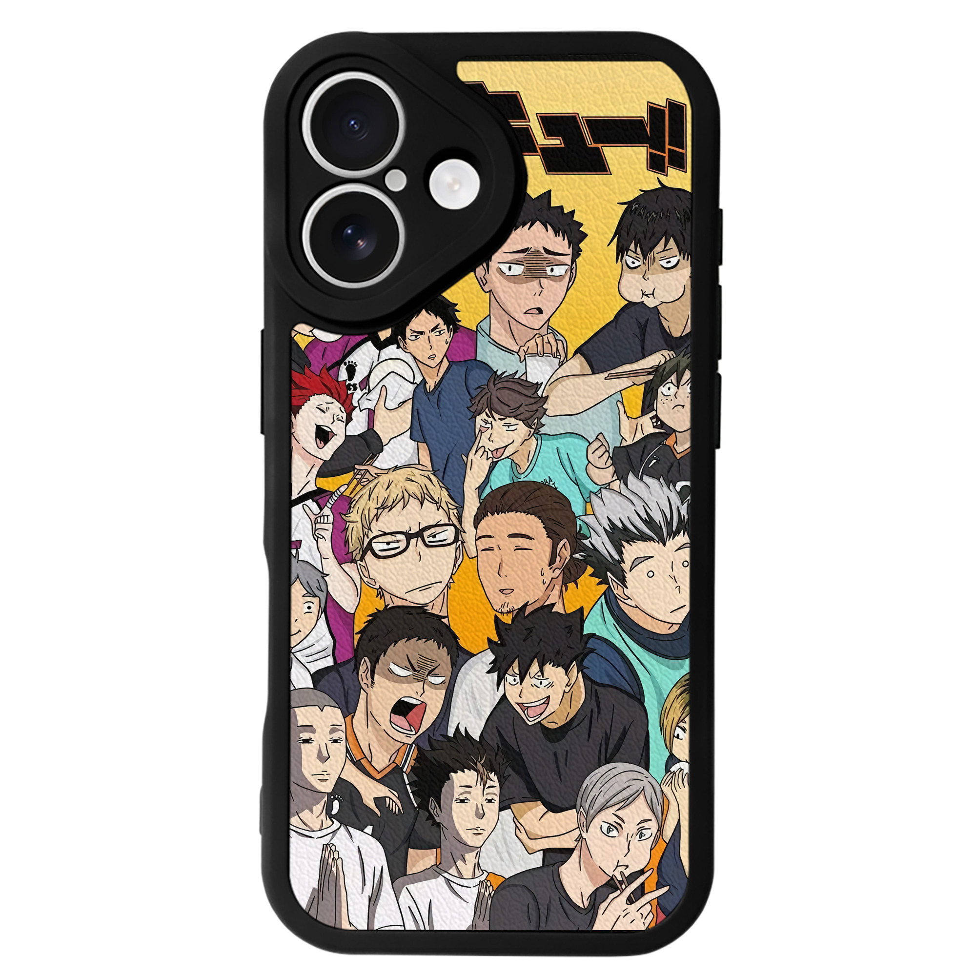 （画像用） ハイキュー!! Haikyu!! 【iPhone 16シリーズ対応】シリコンスマホケース（レザー調） 材質：シリコン